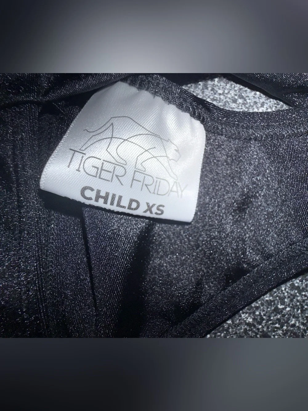 Tiger Friday Black 2 Piece Dance Set Bra Top and Shorts Size Child X-Small